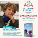 DACIA MARAINI DOMANI A SANTA MARGHERITA APRE I BATTENTI DELLA RASSEGNA LETTERARIA